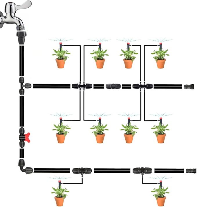 1/2 inch Drip Irrigation Fittings, Barbed End Plug Connector Fit 1/2" Irrigation Tubing (0.52" ID x 0.65" OD), End Cap Plastic Plug Nuts - Pack of 10