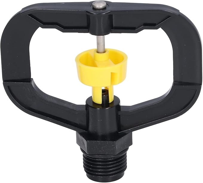 Pwshymi Garden Irrigation Misting Nozzles, 12PCS Plastic Spray Nozzle, Rotating Irrigation Sprinklers Atomizing Rotating Irrigation Spray Nozzles with G1/2 Male Thread for Garden Yard Lawn