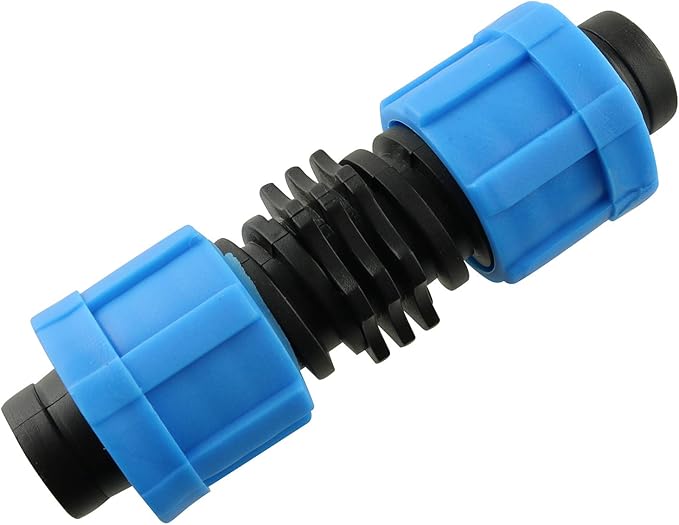 10pcs Drip Irrigation Coupling 16mm Blue Connector Farm Irrigation Tools 1/2" Universal Joint Drip Irrigation Tube Fittings for Most 16-17mm Drip Irrigation Tube