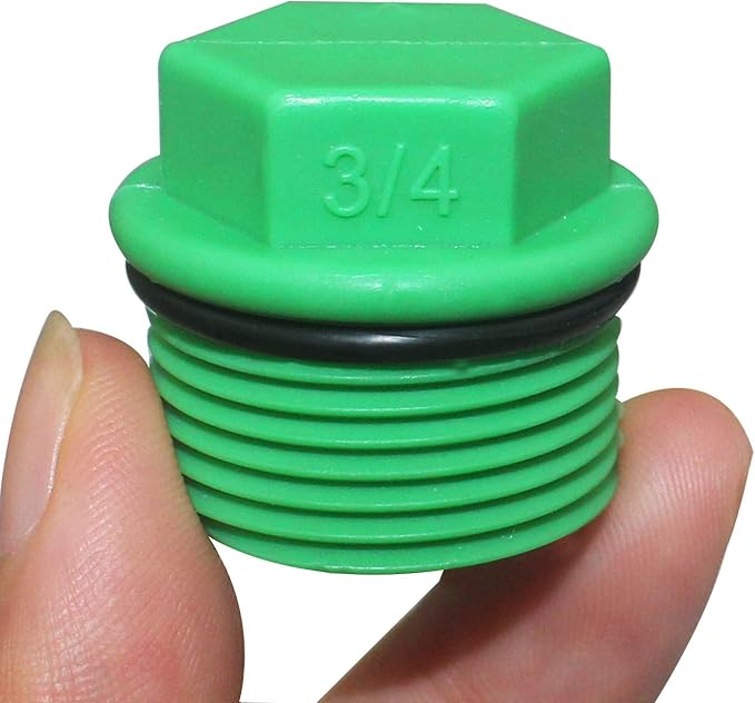 30 Pieces Male Threaded PPR End Cap Plugs Garden Irrigation Pipe Fittings Water Tubing Stopper for Preventing Leakage Clogging (3/4 inch)