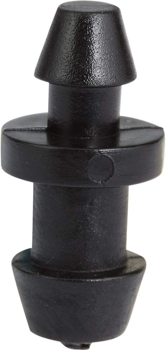 Raindrip 646050B Goof Plugs for Drip Irrigation Supply Tubing, Plug Unneeded Holes in Tubing, Plastic, 50-Pack, Black