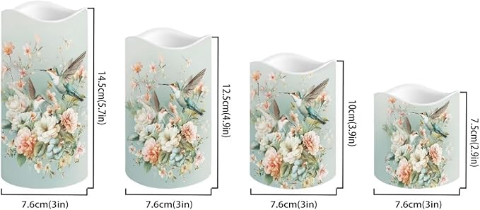 Ystardream Battery Operated LED Candles Set of 4 with Remote Control Timer Dancing Flame Pillar Candles Home Table Coastal Decorations