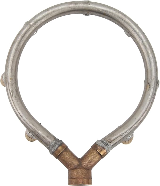 Multifunctional Annular Nozzle, G3/8 Female Thread Multi Head Ring Shaped Atomizing Nozzle, Rotating Nozzle for Garden Agricultural Irrigation(7 Heads Heart Shape)