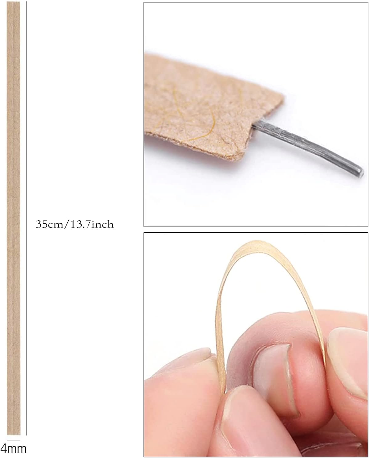 1000 Pcs Twist Ties, Kraft Paper Twist Ties Plant Ties Reusable Bread Ties for Party Cello Candy Coffee Treat Bags Cake Pops (13.8'')