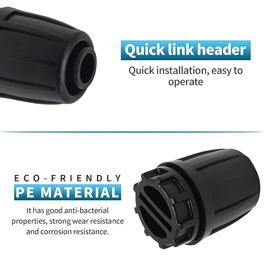 10Pcs 1/2 inch Drip Irrigation Fittings End Plugs Compatible with 16mm Connectors, Drip Irrigation Fittings End Caps for 1/2" ID x 0.63''~0.65" OD Drip Irrigation Tubing