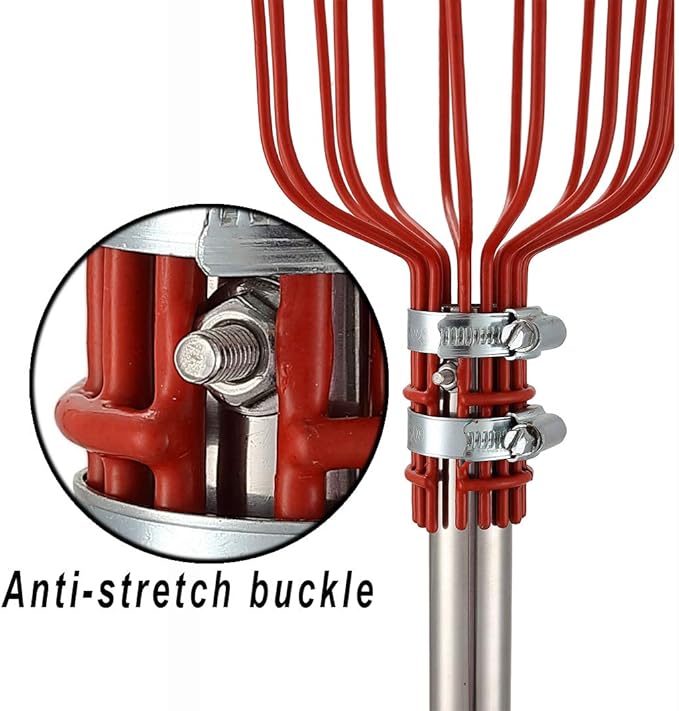 Fruit Picker Tool, 5.5 Foot-Long Fruit Picker Equipped with Optional Splicing of Lightweight Stainless Steel to Pick Apples, Oranges and Fruit Trees (5.5 Foot)