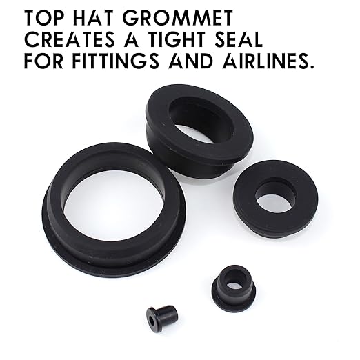 2 Inch Drill Hole, 1-9/16 Inch ID Silicone Rubber Grommets for Wiring, Large Top Hat Grommets for Tubes, Pool L-Shape O-Ring Seal Hose Gasket for Pump Motor Hydroponic Irrigation, 3 Pack