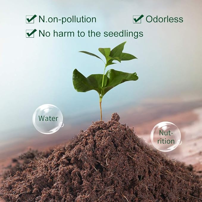 Coconut Coir Brick for Plants, 4 Pack 5.7 Pound Coconut Fiber Block, Organic Nutrition Soil for Plants and Flowers, Great Seed Bed