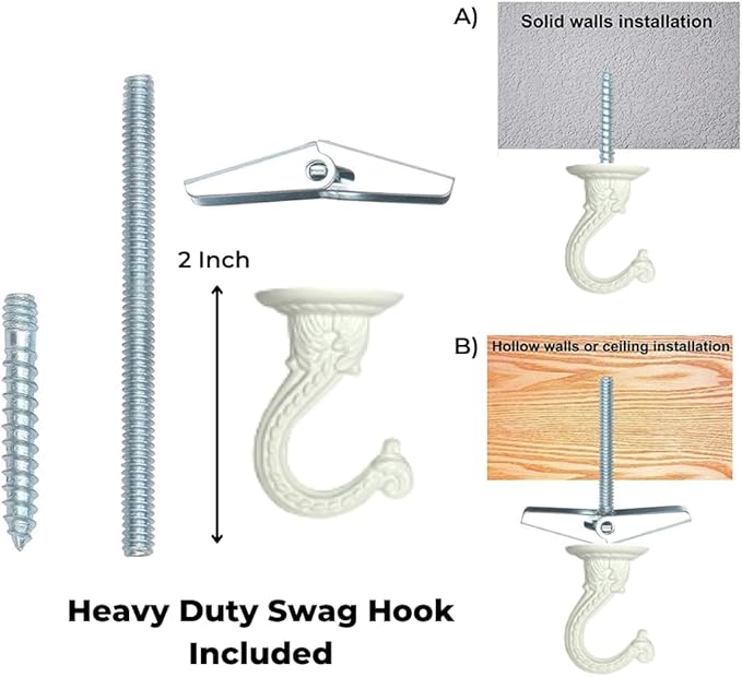 2 Tier Macrame Plant Hanger | Plant Hanger Indoor, Hanging Planter | Hanging Planter Shelf (Black) (Large, 12" Shelf)