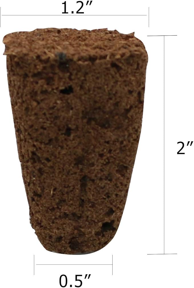 Seed Starter Plugs, Growth Plugs for Seed Starting, Hydroponic and Soil Applications (1 Pack of Approx 50 Counts, 1.2 Inch Square X 2 Inch deep)