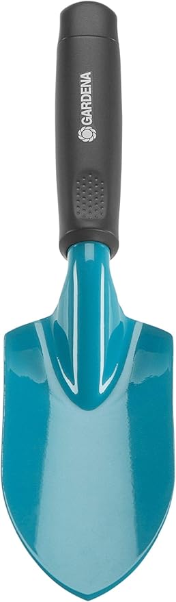 GARDENA Classic Hand Trowel: Universal Spade for Planting and transplanting in The Garden and on The Balcony, Steel, Corrosion-Resistant, Ergonomic Handle, 8 cm Working Width (8950-20)