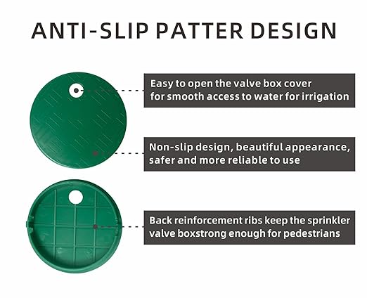 Mariyandh 4 Pack Valve Box Cover Lid for Sprinkler Irrigation System, ID 5.5" OD 6" Sprinkler System Covers Outdoors