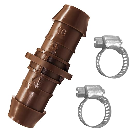 LECTO Universal 5/8", 1/2", .700" Drip Line Repair Kit – Coupler, 1