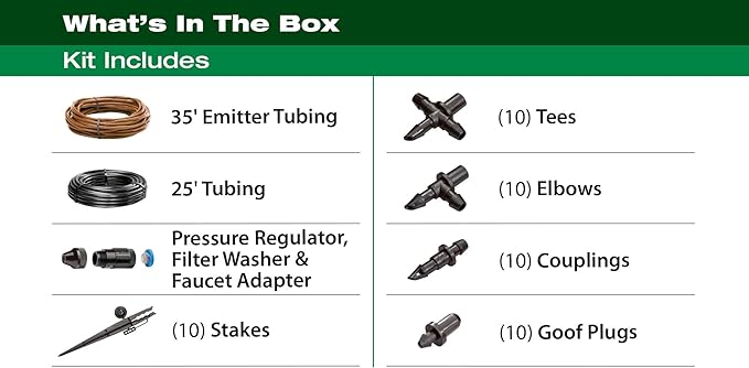 Rain Bird GARDENKIT Drip Irrigation Raised Bed Garden Watering Kit
