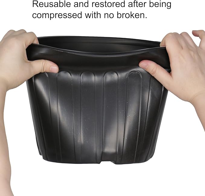 50-Pack 2.5 Gallon Flexible Plastic Plant Pots,Thickened Soft Seed Starting Container for Indoor Outdoor Plants, Seedlings, Vegetables, Succulents and Cuttings