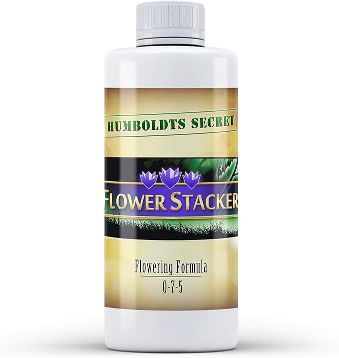 Humboldts Secret Flower Stacker – Best Flowering Formula for Bigger Harvests - Flowering Plant Food – Nutrient System for Potting Soil for Indoor Plants & Outdoor Plants - 8 Ounce
