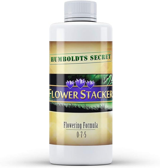 Humboldts Secret Flower Stacker – Best Flowering Formula for Bigger Harvests - Flowering Plant Food – Nutrient System for Potting Soil for Indoor Plants & Outdoor Plants - 8 Ounce