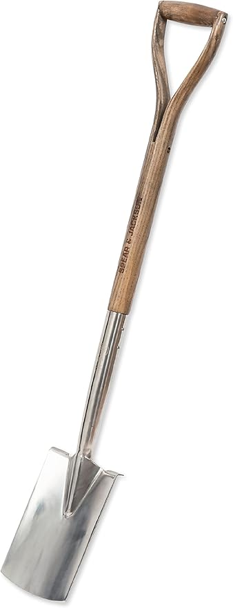 Spear & Jackson 4454BS Traditional English Style Stainless Steel Border Spade - Garden Spade