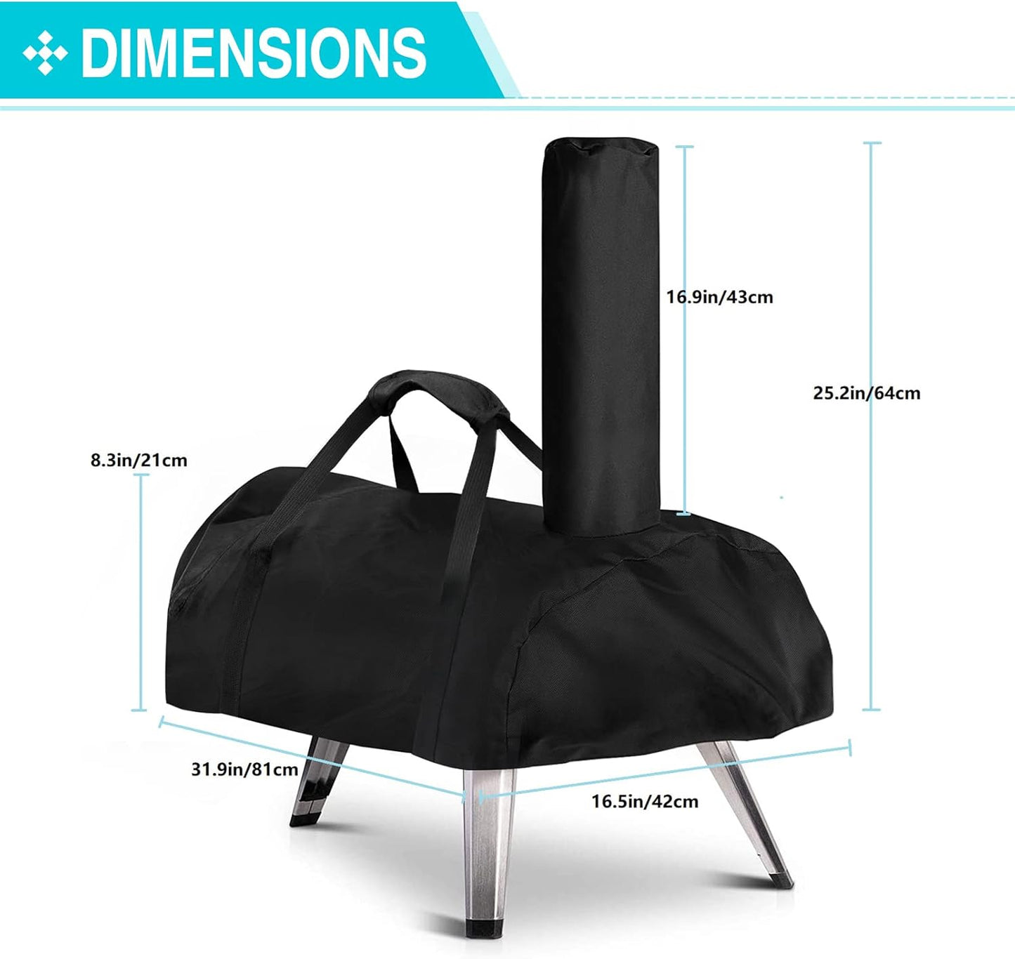 Pizza Oven Cover for Ooni Karu 12,TwoPone Waterproof Pizza Oven Accessories Carry Cover for Outdoor