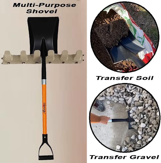 Ashman Transfer Shovel (2 Pack) – 41 Inches Long D Grip with Durable Handle – A Premium Quality Multipurpose Shovel for Heavy Duty Construction, Farming, and Outdoor works, Gardening, Landscape works.