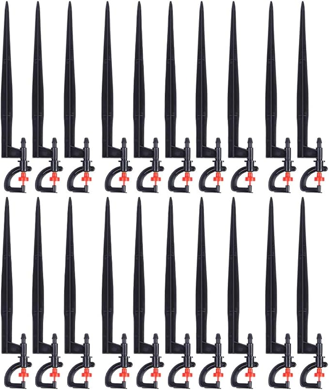 Irrigation Sprinkler, 20Pcs G-Type 360 Degree Sprinkler Nozzle Plants Watering Spray Nozzle Lawn Watering Dripper System