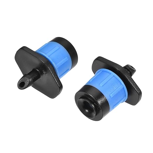 MECCANIXITY Drip Emitters Fan Shape Adjustable 360 Degree Blue for 1/4" Irrigation Tube Hose 50pcs
