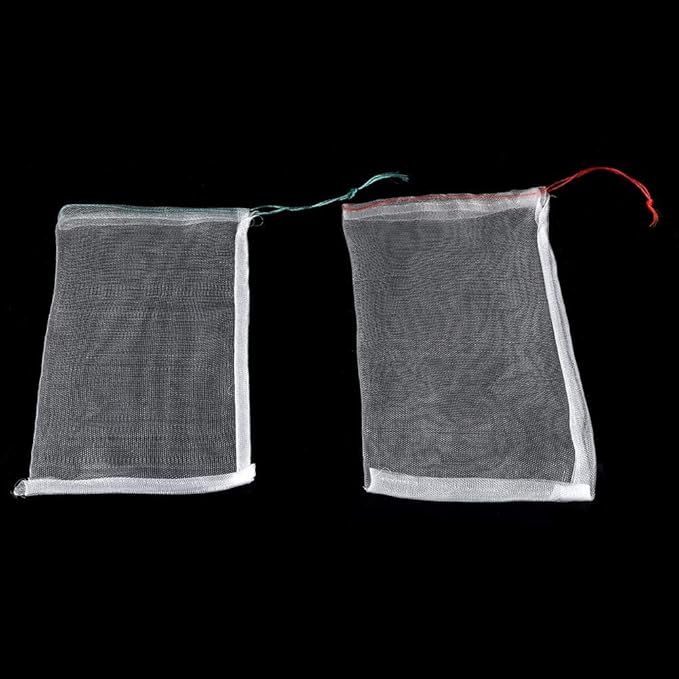 TOPINCN Plant Fruit Bags 50pcs Drawstring Breathable Mesh Bag Against Bug Bird Gardening Tools(25x15cm)