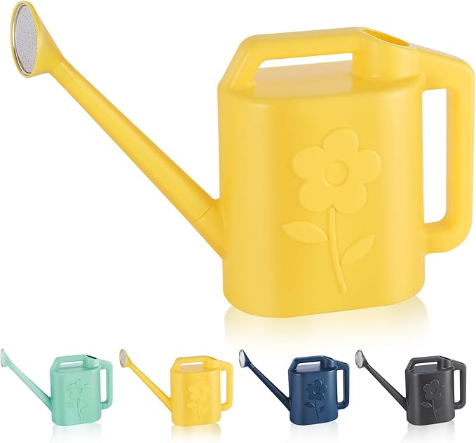 2 Gallon Watering Can for Indoor Plants, Garden Watering Cans for Outdoor Plant House Flower, Modern Plant Watering Can Large Long Spout with Sprinkler Head