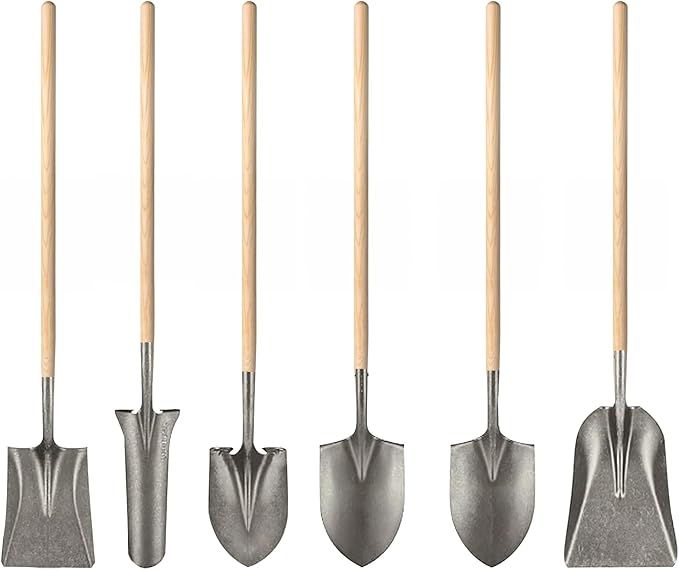 1 Pcs Shovel Handle Replacement 41" Length, 1-1/2" Diameter, Strong Hardwood Solid Ash Wood Straight Handle for Long D Handle Shovels Garden Tool