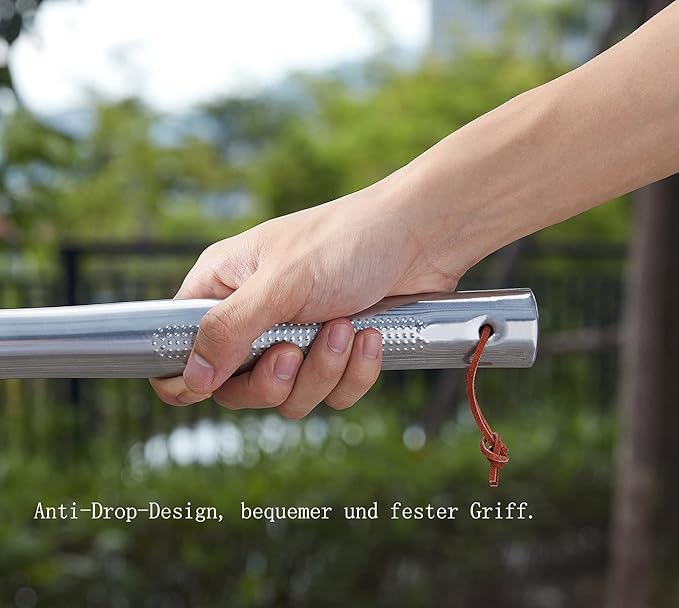 Sharp Sturdy 416 Stainless Steel rake Hoe, Heavy Duty Hoe Hand Tool for transplanting Digging Planting Loose Camping or Exploration