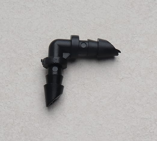 Sowaka 30 Pcs Drip Irrigation Fittings Kit Black 1/4 Inch Tube End Goof Hole Plugs Irrigation Stoppers for Drip Systems Home Garden Lawn Supplies (Elbow)