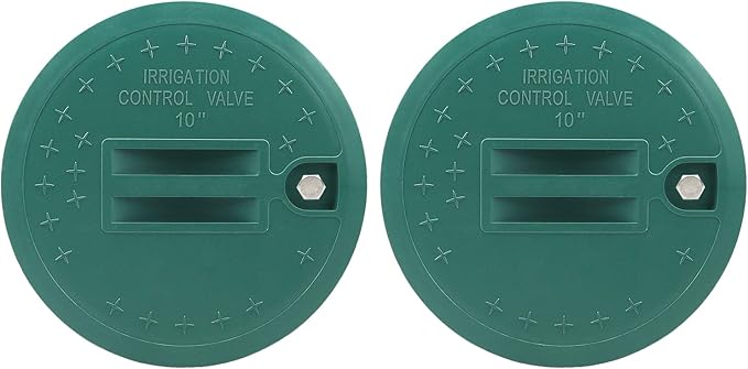 Bandelt 10" Sprinkler Valve Box Cover Lid for Automatic Irrigation Water System Lawn, Yard, Outside-2 Pack