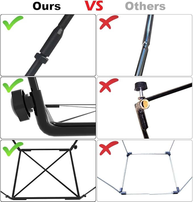 Garden Trash Bag Holder - Outdoor Leaf Bag Support Stand Multi-Use Metal Garbage Bag Holder Frame Holds 30-45 Gallons Bag for Camping Leaves Gardening Parties Yard Weeding (Black)