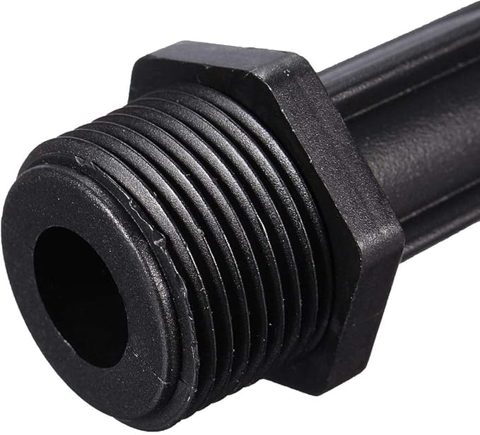 Wytino Fertilizer Injector Tube, Irrigation Venturi Fertilizer Injector 1/2" 3/4” 1” Inch Garden Fertilizer Mixer Injector, Agriculture Device Plastic, Black(1/2 inch)