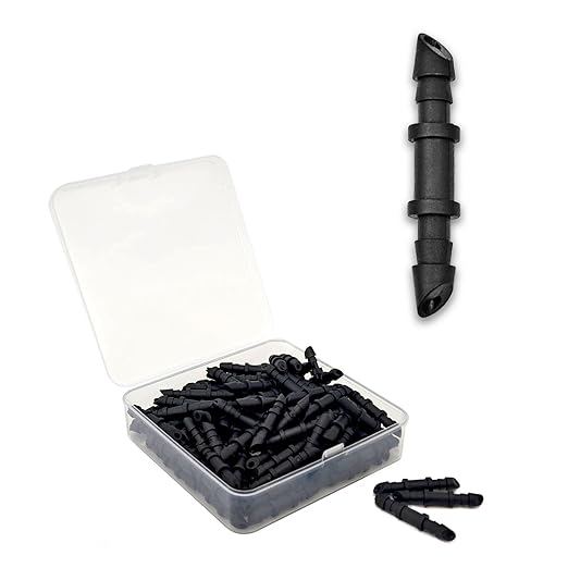 Drip Irrigation Parts, 1/4 Drip Irrigation Fittings Drip Irrigation Kit - Drip Line Connectors 1/4 Barbed Connector Drip Irrigation Connectors Drip Irrigation Fittings 100 Pcs