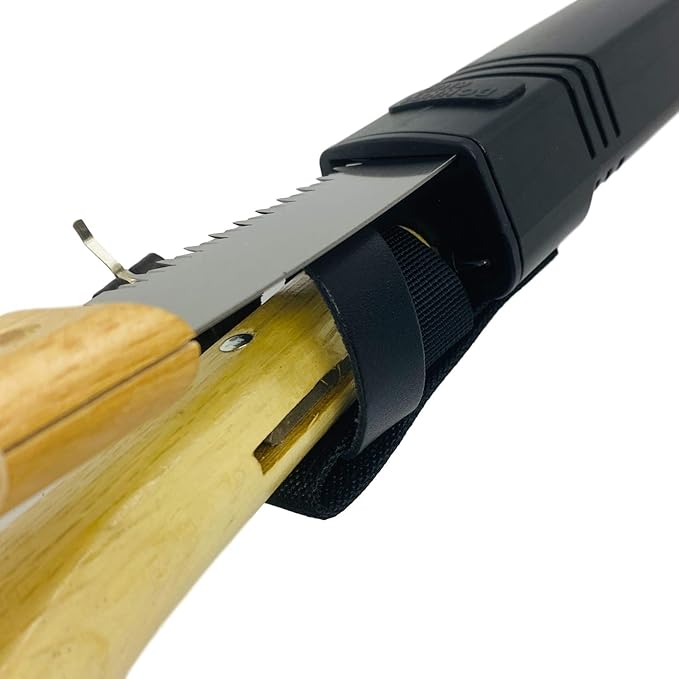 KAKURI Japanese NATA Tool Knife 6.5" and Pruning Saw Set, Made in Japan, Bushcraft Hatchet Axe and Saw Combo with Sheath for Camping, Outdoor, Campfire, Gardening