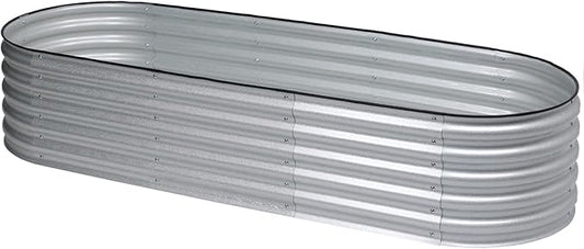 BPS 6-in-1 Metal Raised Garden Bed, 5.5x4 FT Galvanized Planter Raised Beds for Vegetables, Flowers 17'' Extra Tall