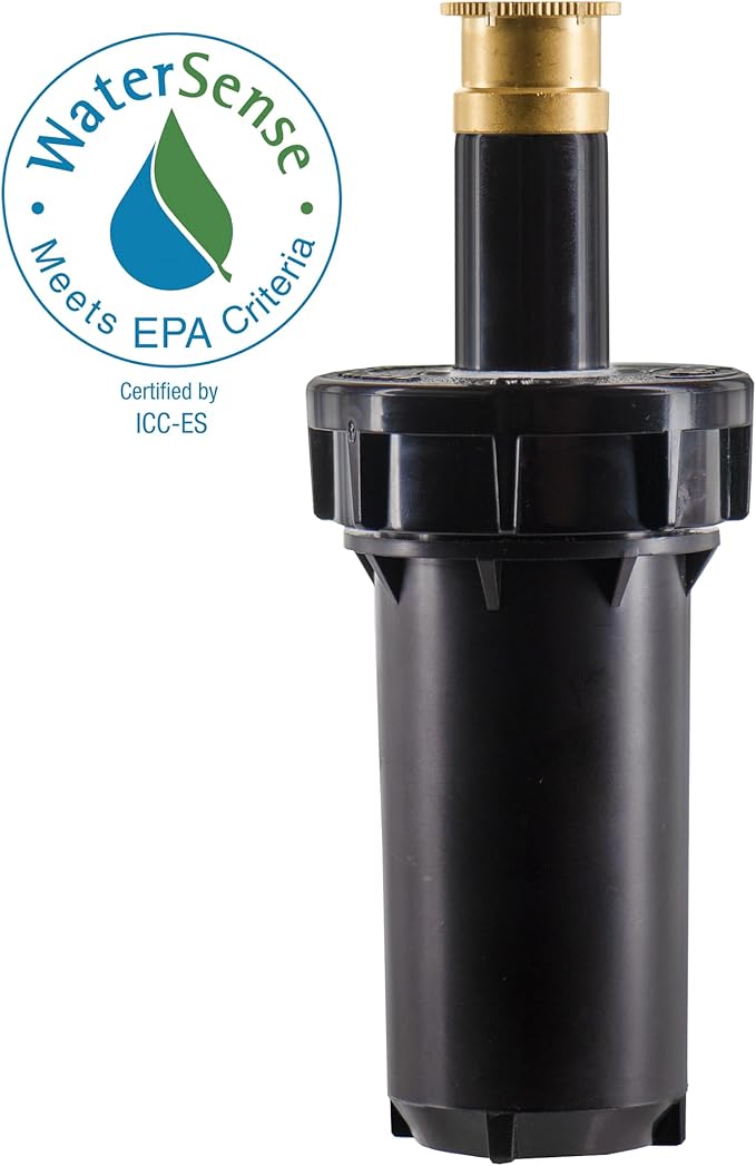 Orbit 80330 Professional Pressure-Regulating Pop-Up Spray Head Sprinkler with Brass Nozzle, 2" Center Spray