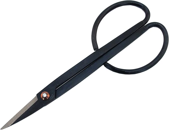 BambooMN 7.2" Black Bonsai Trimming Shear - 10 Pieces