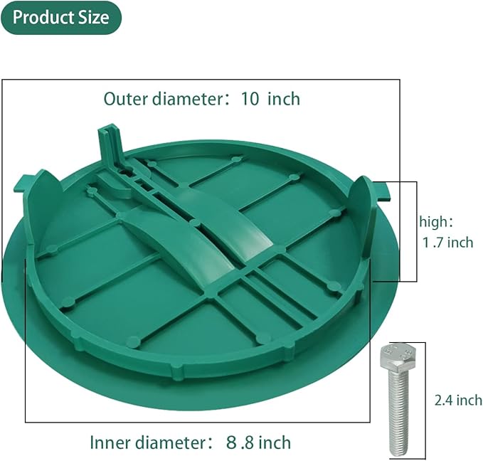 Sprinkler Valve Box Cover 10 Inch Irrigation Control Valve Box Lid Round for Sprinkler Irrigation System One Pieces