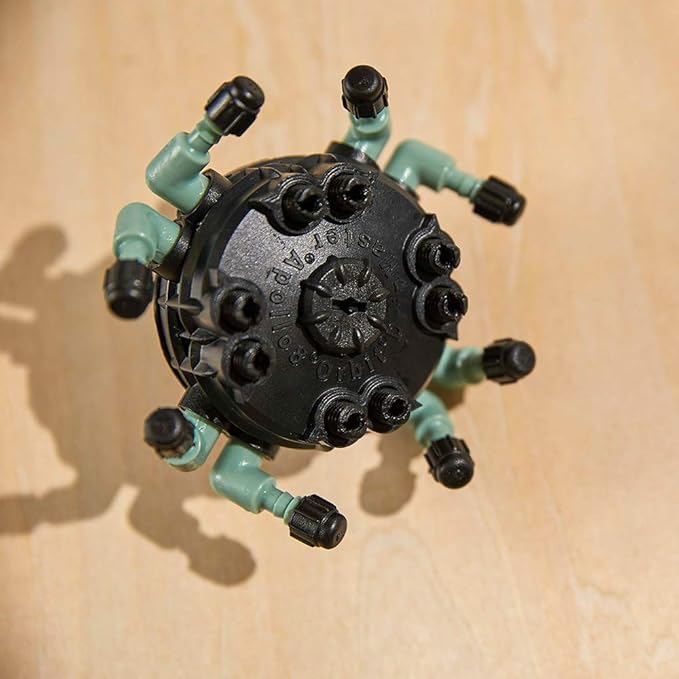 20-Pack Orbit 67000 Adjustable Flow 8-Port Drip Irrigation Manifold for 1/4 Inch Tube - Customized Watering for Your Garden