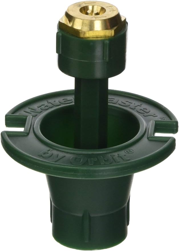 Orbit 54029 Plastic Pop-Up Flush Head Sprinkler with Brass Quarter Pattern Spray Nozzle