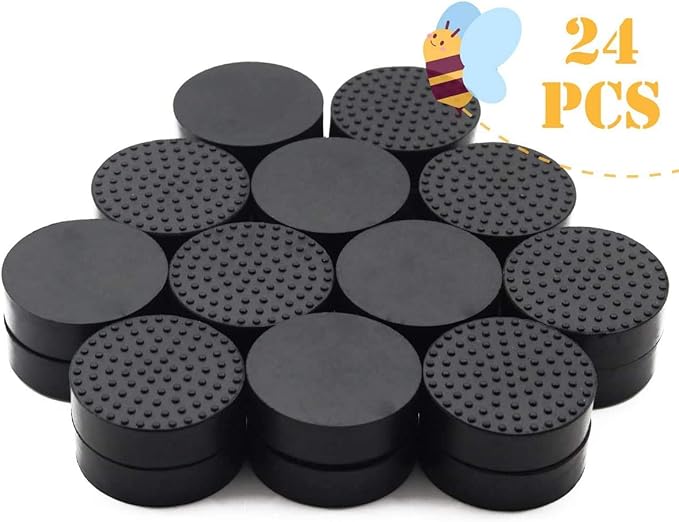 24 Pack Invisible Pot Feet with Enhanced Non-Slip Surface Grip Plant Pots and Flowers, Solid Rubber Pots Risers, Pot Lifters for Indoor or Outdoor Planters