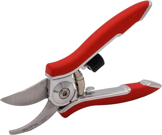 Dramm 18011 Stainless Steel Compact Pruner, Red