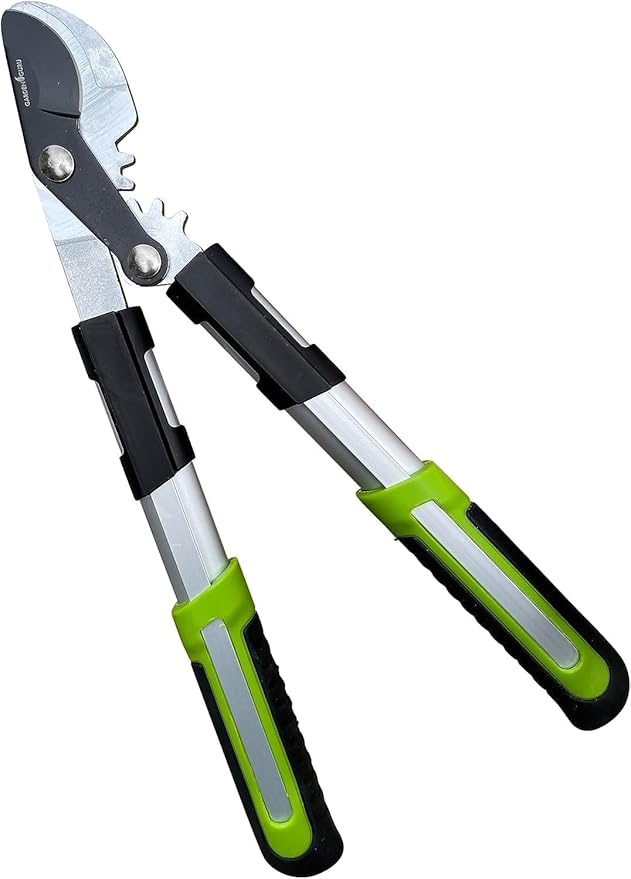 GARDEN GURU Bypass Loppers Tree Trimmer Clipper - 3X Cutting Power Gardening Loppers Pruning Shear -Comfort Grip Handles -High Carbon Steel Blade – Heavy Duty Branch Cutter –Cut Thick Branches w Ease