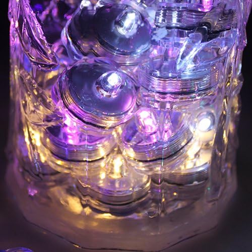 Super Bright LED Floral Tea Light Submersible Lights for Party Wedding (Red, 60 Pack)