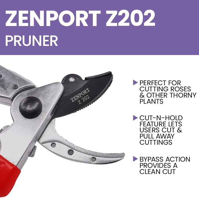 Zenport Z202-3PK of Pruners, Heavy Duty Cut-n-Hold Pruner, 3-Pack