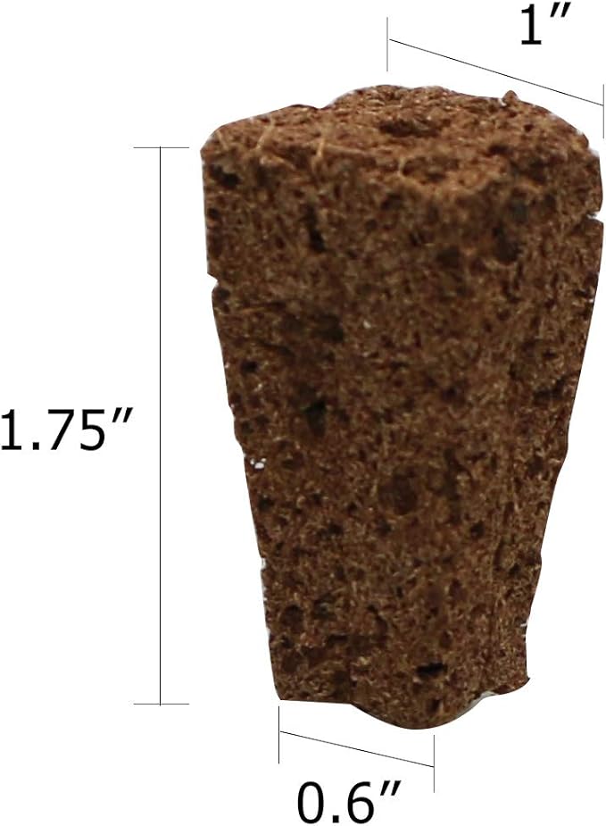 Seed Starter Plugs, Growth Plugs for Seed Starting, Hydroponic and Soil Applications (1 Pack of Approx 50 Counts, 1 Inch Square X 1.75 Inch deep)