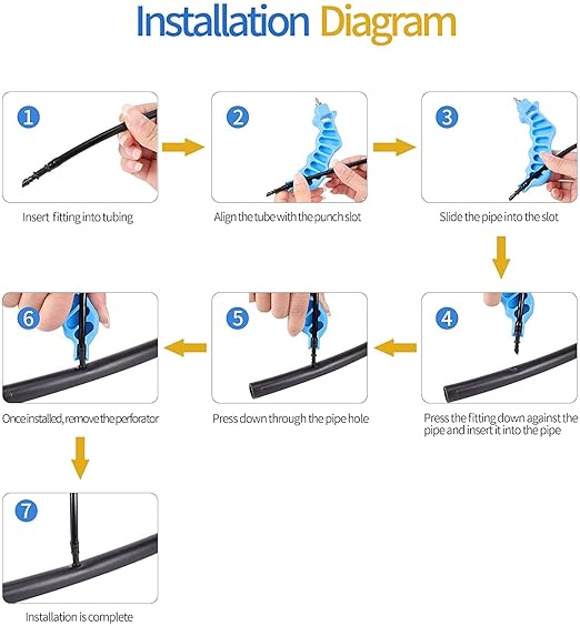 2 Pcs Drip Irrigation Hole Punch Tool,Watering System Drip Irrigation Tubing Hole Punch Used for 16/20/25/32 mm PE Pipe and Emitter Insertion