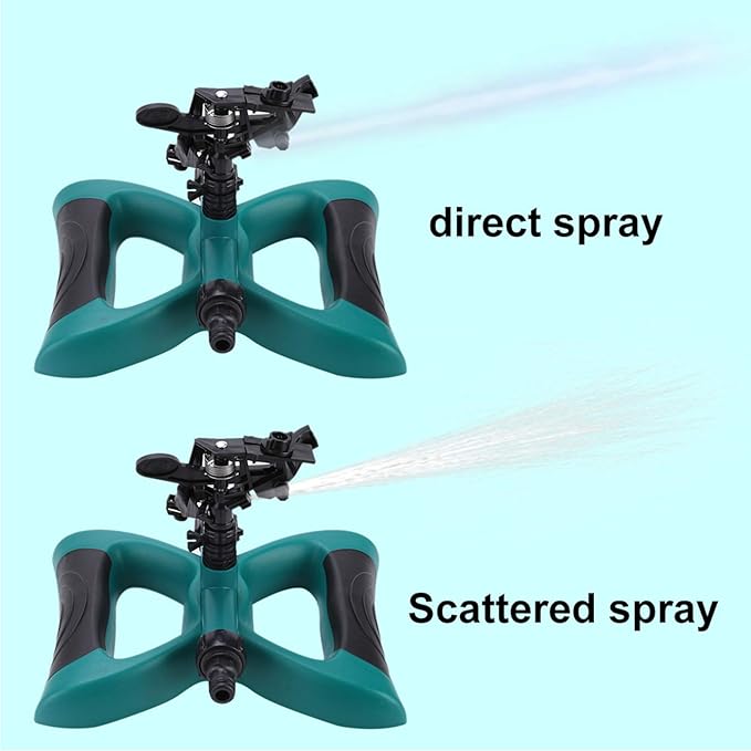 ViaGasaFamido Lawn Sprinkler Automatic Rotary Sprinkler 360° Rotating Sprinkler Irrigation System Large Coverage Area for Watering Garden Yard Trees Shrubs